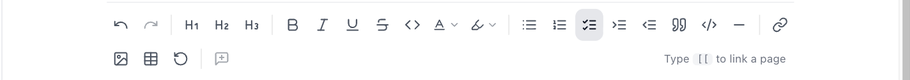 The editor toolbar