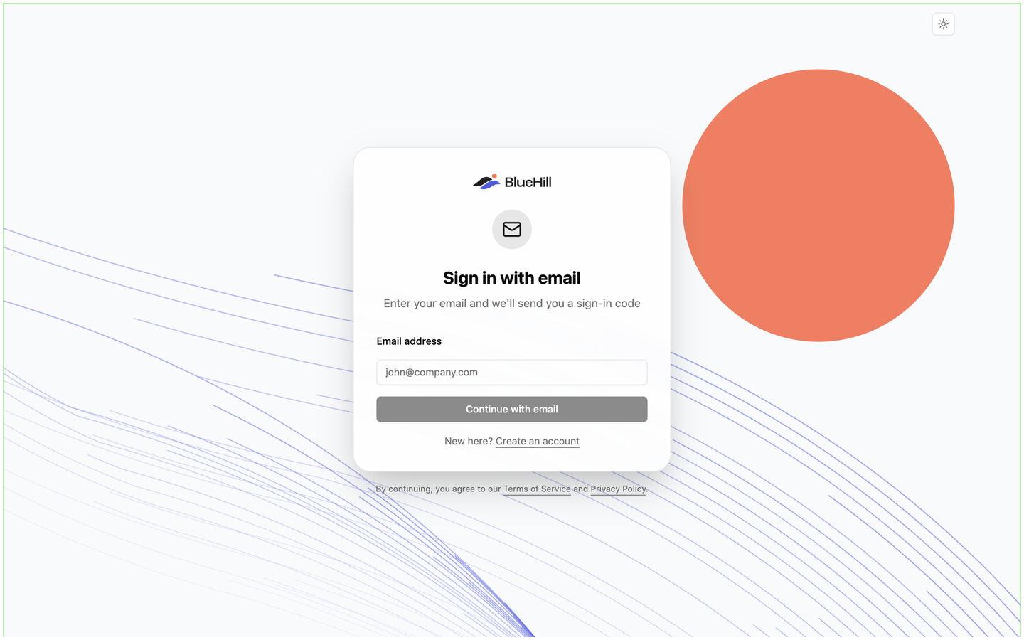 The portal sign-in page