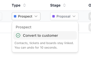 Convert to customer