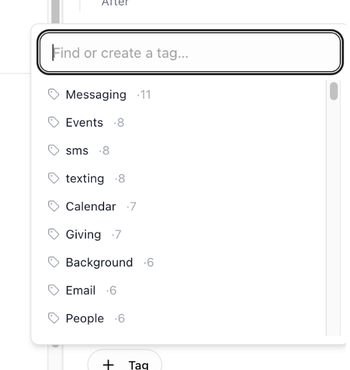 The tag picker