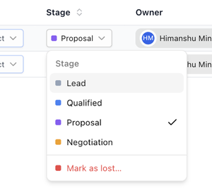 The Stage picker