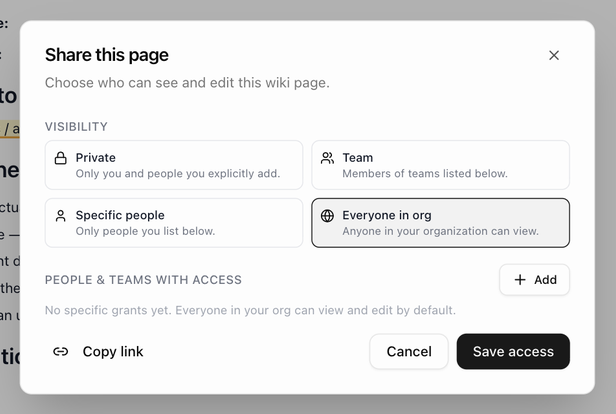 The Share dialog