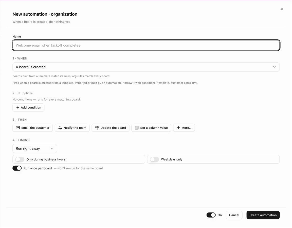 The rule editor