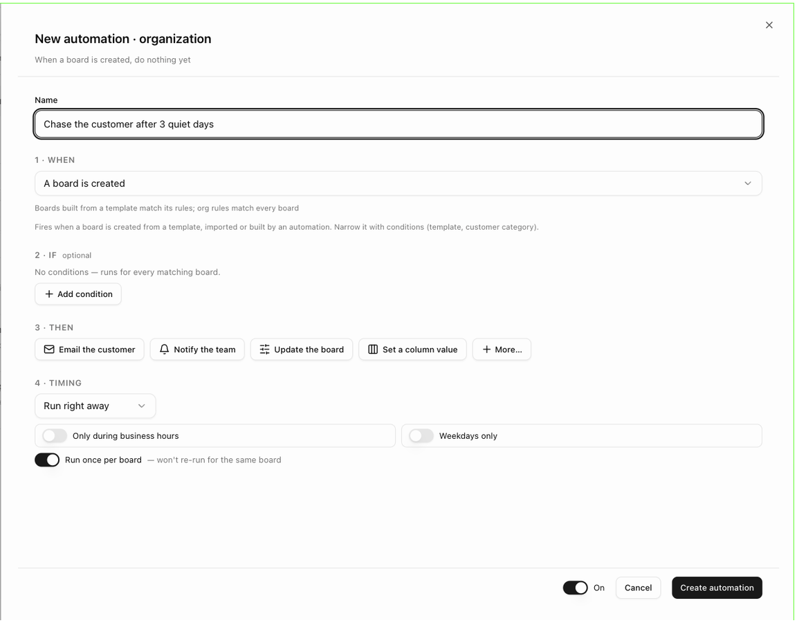 The rule editor