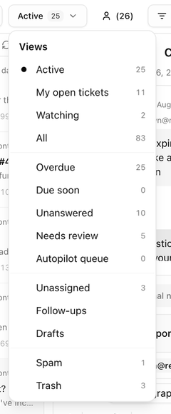 The View dropdown