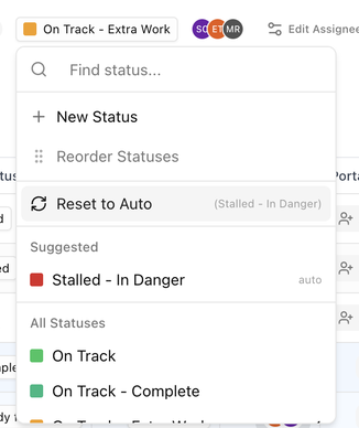 The board status picker