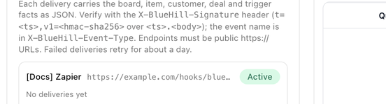 An endpoint card